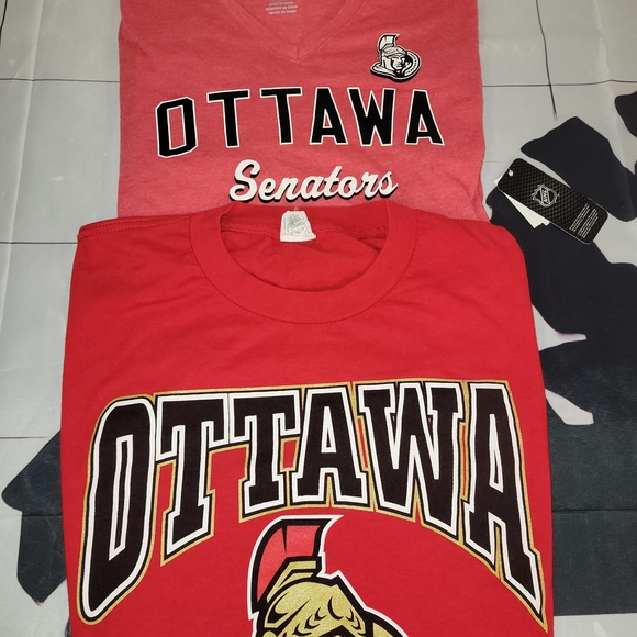 Ottawa Senators Bundle: His And Hers Red T-Shirt Set. Large Men / XL Womens NWT - Picture 2 of 8